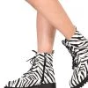 Legend Footwear Zebra Combat Boots Shoes