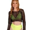 Body Language Bad Decisions Fishnet Crop Top