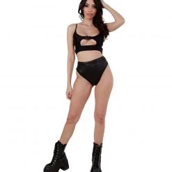 One By One Apparel Clasp It In Cut Out Crop Top Clothing