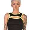 Day G Tops Cyber Buzz Halter Crop Top