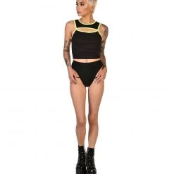 Day G Tops Cyber Buzz Halter Crop Top