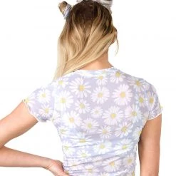 Rock & Rose Tops Daisy Love Mesh T-Shirt