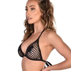 Body Language Fishnet Bikini Top