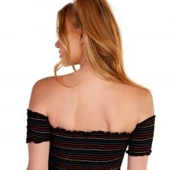 Blue Blush Tops Girl From Ipanema Crop Top