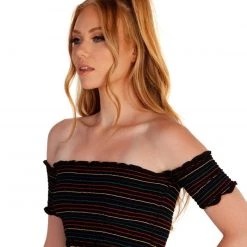 Blue Blush Tops Girl From Ipanema Crop Top