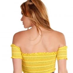 Blue Blush Tops Girl From Ipanema Crop Top