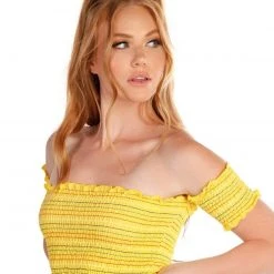 Blue Blush Tops Girl From Ipanema Crop Top