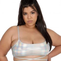 Dippin Daisies Holo Heaven Wrap Around Crop Top