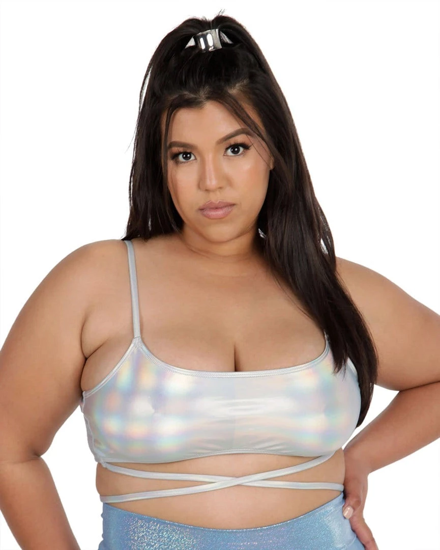 Dippin Daisies Holo Heaven Wrap Around Crop Top