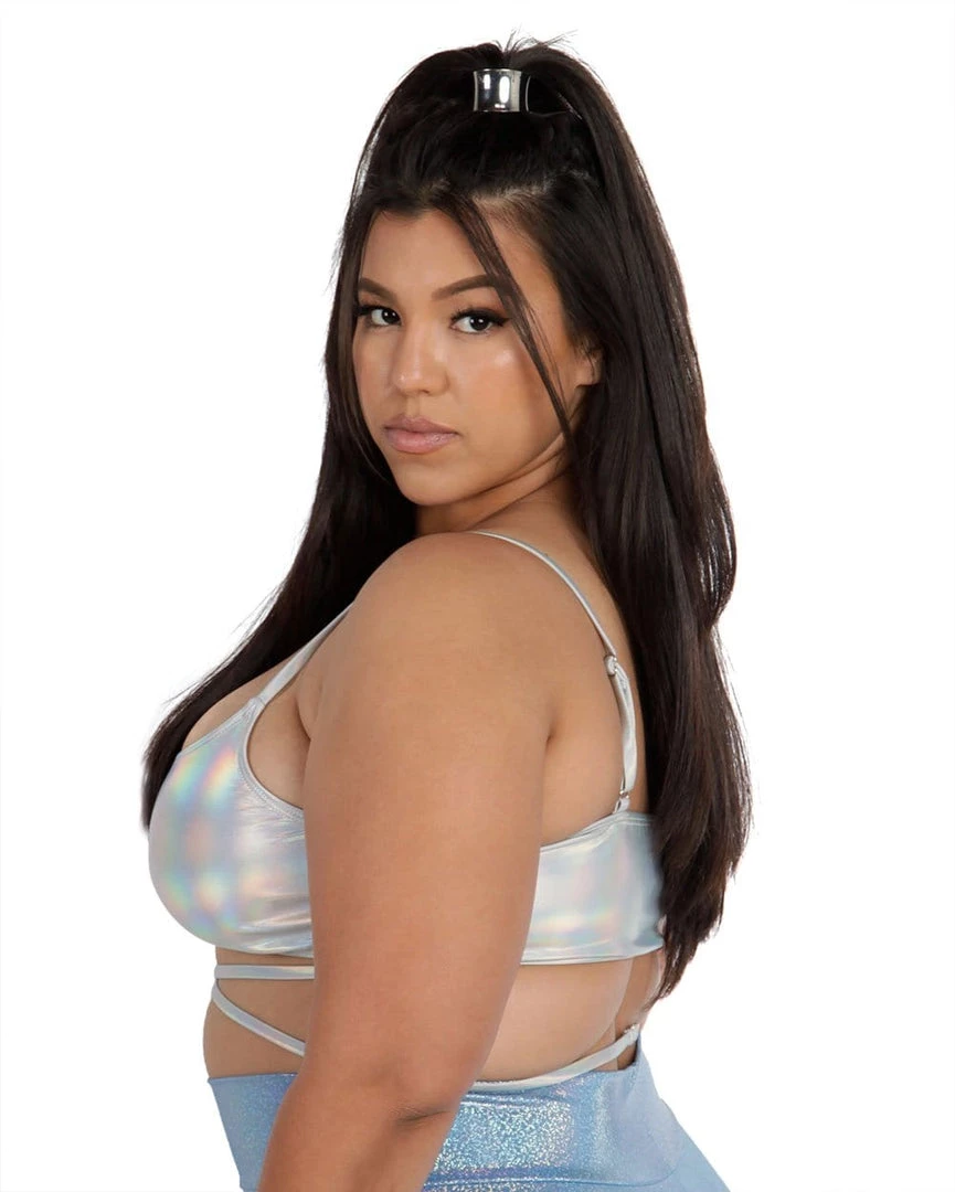 Dippin Daisies Holo Heaven Wrap Around Crop Top