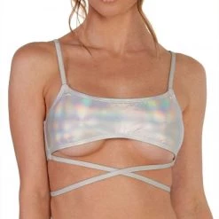 Dippin Daisies Holo Heaven Wrap Around Crop Top