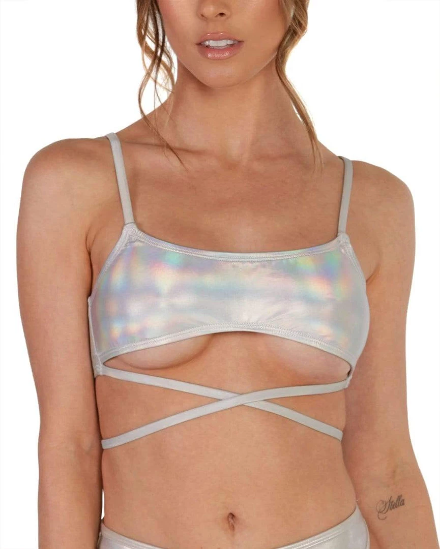 Dippin Daisies Holo Heaven Wrap Around Crop Top