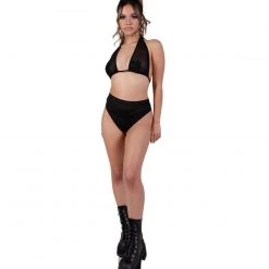 Body Language Tops Issa Mood Mesh Halter Top