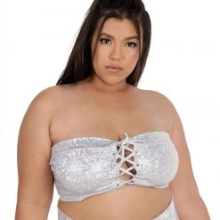 Body Language Magical Dream Lace Up Tube Top Tops