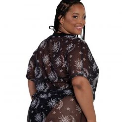 OhYes Tops Written In The Stars Mesh Oversized Tee