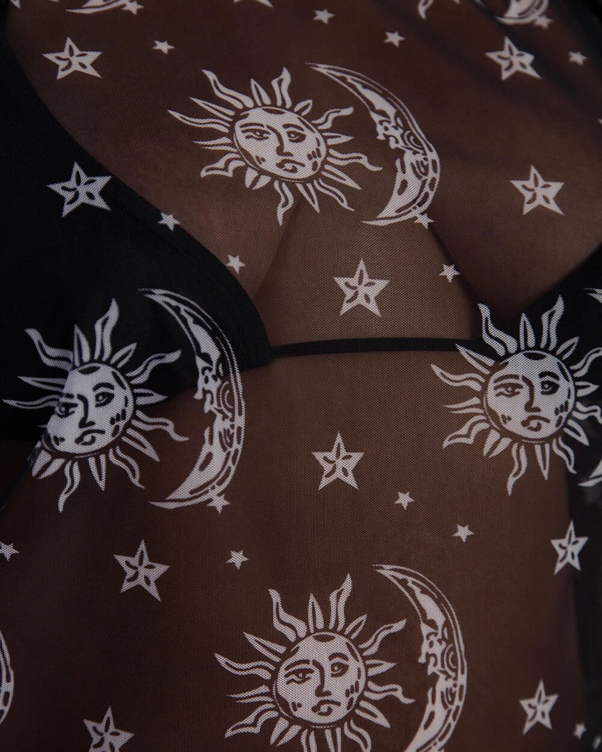 OhYes Tops Written In The Stars Mesh Oversized Tee