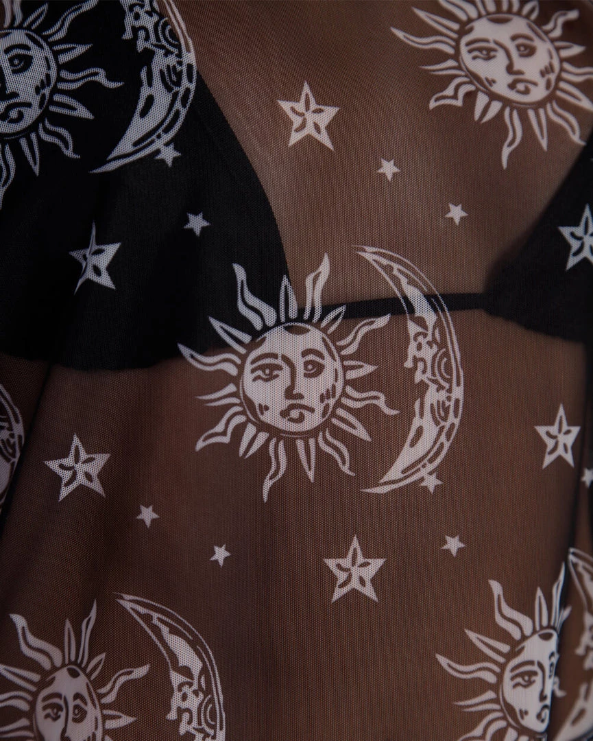 OhYes Tops Written In The Stars Mesh Oversized Tee