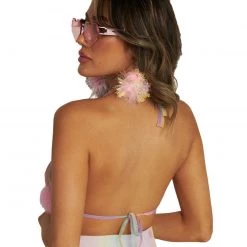 OhYes New Arrivals Y2K Realness Mesh Marabou Top