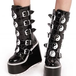 YRU Dune Yin Yang Platform Shoes
