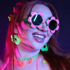 Lucent Product Inc. Dreamgirl Green Floral Sunglasses