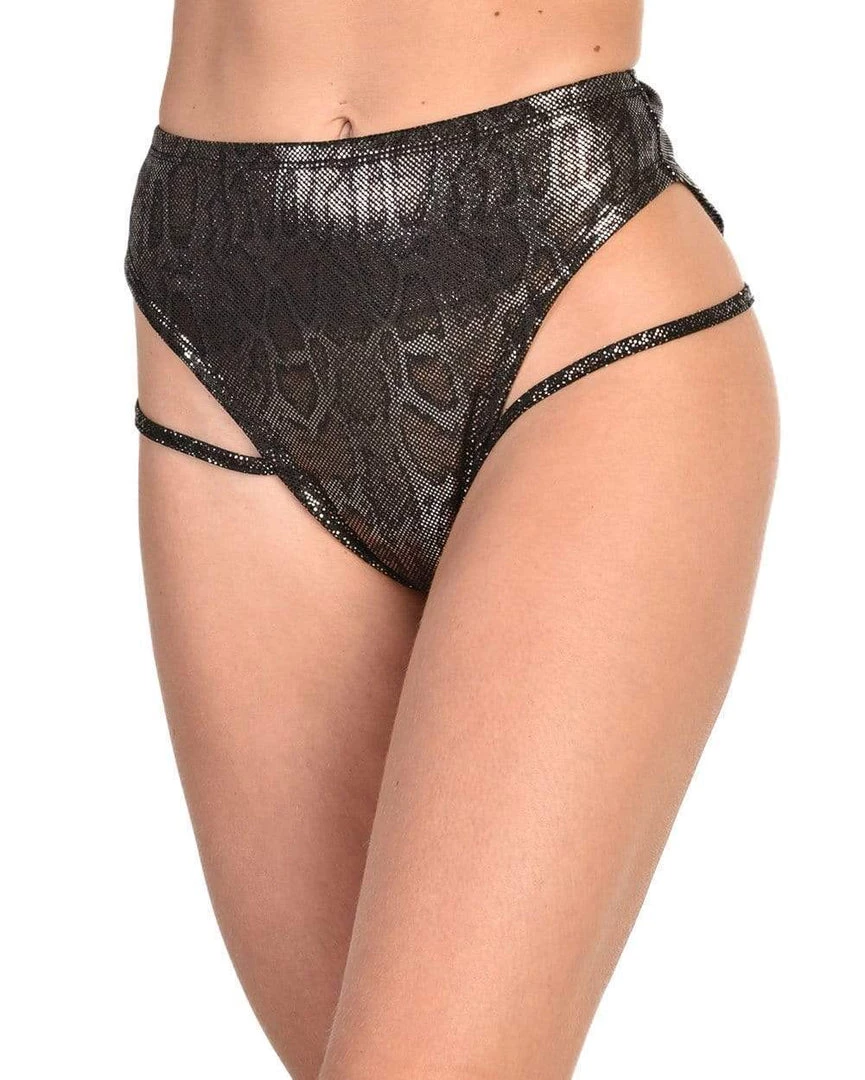 OhYes Shimmering Snakeskin High Cut Bottoms